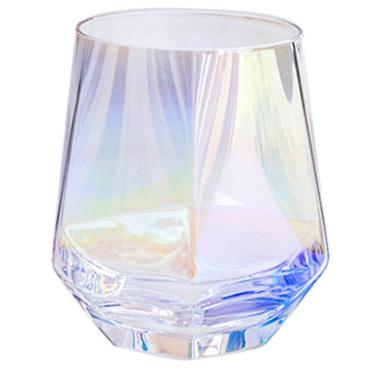 China Viable Nordic Light Hexagon Luxury Plated Heat Resistant Whiskey Glass for sale