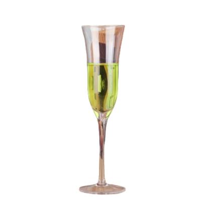 China Viable type Lead-free handmade crystal Rose glass creative champagne wine glass for sale