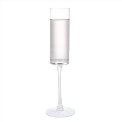 China Viable creative straight champagne glass lead-free crystal glass for sale