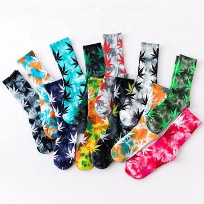 China Wholesale Viable Fashion Calcetines Man Sports Casual Weed Socks For Women Men Happy Leaf Hip Hop Socks for sale