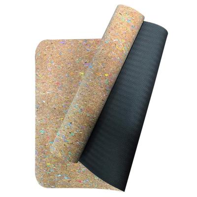 China The High Quality Natural Rubber Non-slip Around Yoga Cork Mat for sale