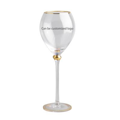 China Cheap Wholesale Phnom Penh Wine Goblets Phnom Penh Wine Goblets Red Wine Glass Gold Gold Glass White Wine Goblets Clear Tall Blown Glass for sale