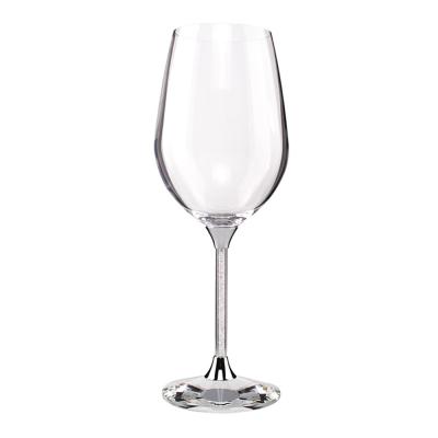 China Wholesale Red Crystal Stylish Clear Wine Goblet Glass Wine Glass Stem for sale