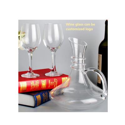 China Crystal Clear 100% Lead Free Crystal Glass Wine Wine Decanter Set 6 in Red Wine Glass for sale