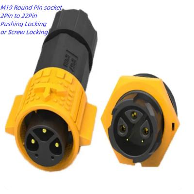 China Automotive Hot sell Led Light Connector M19 Wire Circular Electric Male Female Ip67 Waterproof Cable Connector for sale