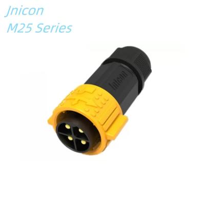 China Power M25 series IP67  2 3 4 5pin outdoor cable waterproof connector for Plant lamp for sale