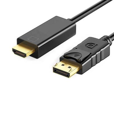 China Hot Selling COMPUTER DisplayPort to HD Cable Gold Plated DP to HD 4K 3D Converter Audio Video Cable for sale