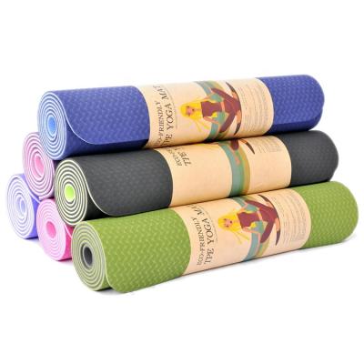 China Exercise Gym Workout Waterproof Home Sports Non Slip Custom Eco-Friendly Fitness Branded Yoga Matt, Tape Yoga Mat Wholesale for sale