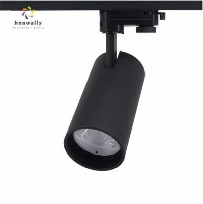 China Retail store gray black white 10w 20w 30w aluminum housing cob led track light system for sale