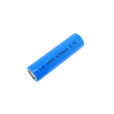 China Manufacturer 1C discharge ICR18650 Li-ion 1200mah 3.7v lithium ion batteries with certificates 18*65 (mm) for sale