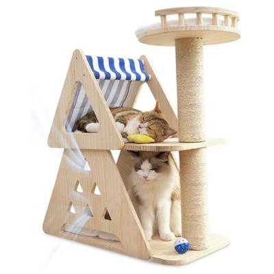 China Living Room Wood Cat Tree House Divtop for Sustainable Playtime in Forest Series for sale