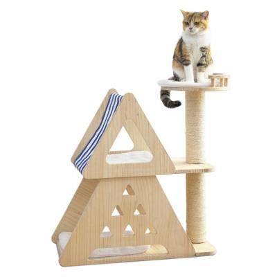 China Multi-Level Cat Climbing Frame with Sisal Claw Scratchers Support Room Space Selection for sale