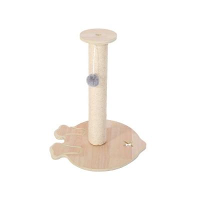 China All-Season Wood Small Cat Tree with Sisal Scratching Post and Toy Ball Wooden Design for sale