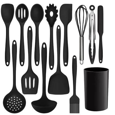 China Sustainable Heat Resistant Kitchen Cookware Set Silicone Kitchen Utensils Set Can Be Customized Color for sale