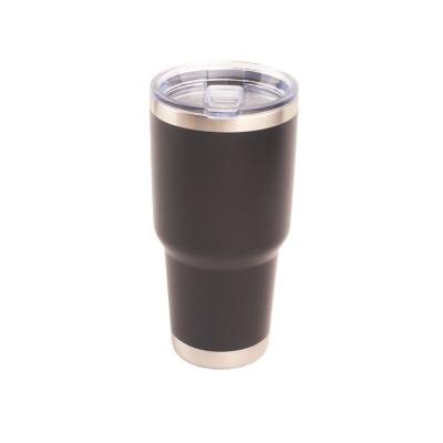 China Durable Double Stainless Steel Travel Black Wall Insulated Coffee Mug for sale