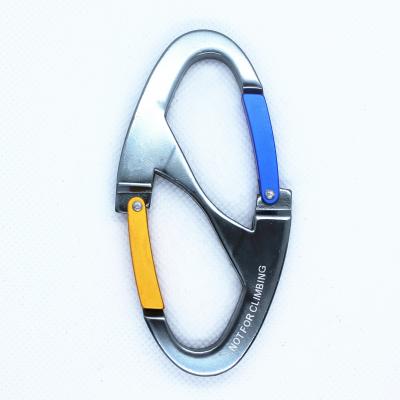 China YinYang Promotion Gift Key Chain Carabiner Aluminum Spring Clip Shape Hook Sport Durable Accessories For Outdoor for sale