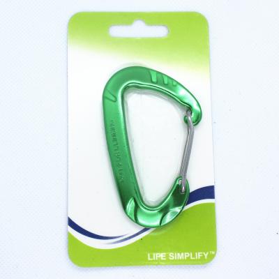 China Promotion Gift Small D Shape Lightweight Aluminum Wiregate Carabiners Without Screwgate 2021 Latching Or Clip for sale