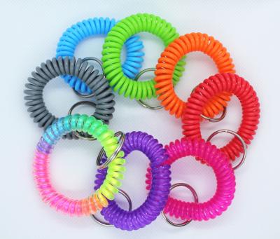 China Plastic Colorful Stretch Wrist Reel Wrist Key Chain Reel Wrist Chain For Gym Swimming Pool ID Badge for sale