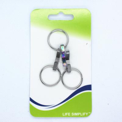 China Promotion Gift Mini Key Chain Small Tool Holder Camping Steel Key Bottle Opener for sale