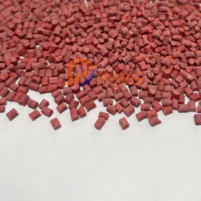 China 50% glasvezelversterkt rood PPS Plastic Material Pellet Beads Heat Moldable Te koop