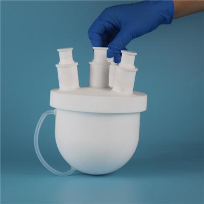 China 50ml 200ml 5000ml PTFE Teflon Reaction Flask Lab Plasticware Manufacturers for sale