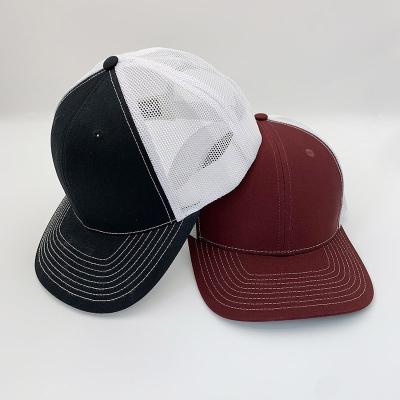 China COMMON high quality custom sports caps tendencias 6 panel Richardson 112 black trucker hat for sale