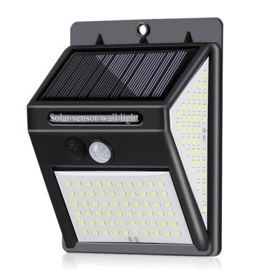 China Waterproof Solar Sensor Light 144Led Smart Solar Outdoor Sconce Wall Lights LED Motion Sensor Lamp for Outdoor Garden Street Light Lighting for sale