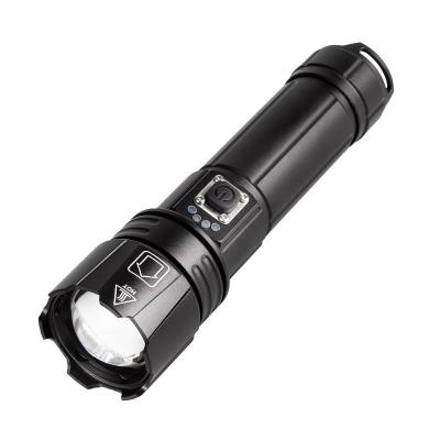 China Type-C Intelligent Rechargeable P50 LED Sensor HI Power 4000lumen Zoomable Flashlight Tactical Flashlight With Powerbank for sale