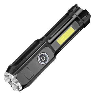 China Zoomable Led Plastic USB Mini Portable Flash Light Led Light Cheap Rechargeable Magnet Zoom Plastic Flashlight for sale