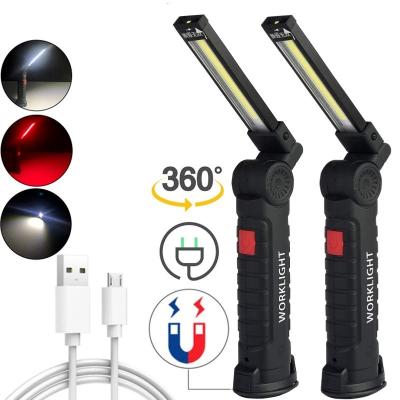 China 180 degree adjustable bracket dropshipping portable rechargeable garage COB inspection light magnetic COB work light for sale