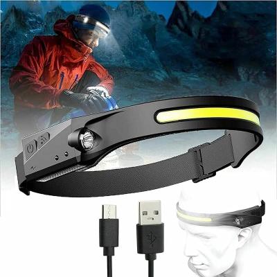 China smart sensor waterproof cob led motion sensor headlight head torch led smd headlight for sale