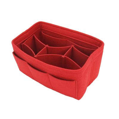 China 2018 Hot Selling Durable Makeup Organizer Travel Felt Cosmetic Bag Felt Makeup Bag for sale