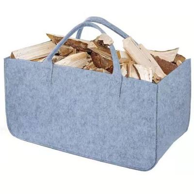 China Factory Supply Folding Heavy Duty Durable Multi Purpose Felt Firewood Storage Tote Bag for sale