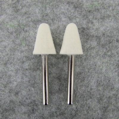 China 6mm Shank Industrial Cone Grinding Tools Felt For Gemstone Polishing Tools With Cone Grinding Heads for sale