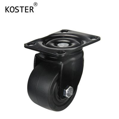 China 600 kg Roda de Castor Negro de Baja Gravedad con rodamiento de rodillos 2,5 pulgadas 3 pulgadas Rueda de goma en venta