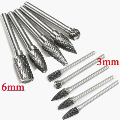 China 6.35mm Schank Dia Runde Karbid-Datei Die Grinder Bits Wolfram-Carbide Rotation Burrs Set zu verkaufen