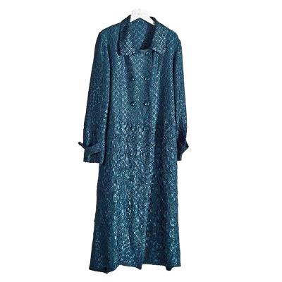 China 2022 spring and autumn women's anti-wrinkle long double-breasted gap coat for sale