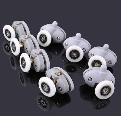 China Modern Factory Supply Set Of 8 New Oval Butterfly 23mm Single Wheel Shower Door Rollers for sale