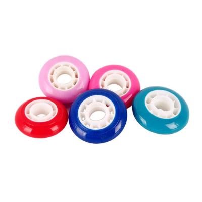 China Wear Resistant Integrated 70mm Skate PU Wheels Premium Roller Blades Replacement Wheel With Bearings Skate Wheel for sale