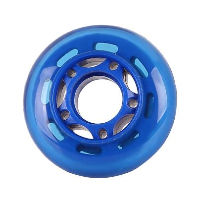 China Wear Resistant Polyurethane 64mm Skate 82A Inline Wheels With 5 Spoke Hub for sale