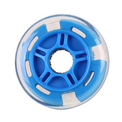 China LED Super Integrated Skate Wheel Rebound PU Wear Resistant Turn Signal Super High Wheel For Integrated Free Skates for sale