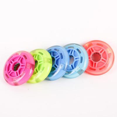 China Wear Resistant 80MM LED Mini Scooter Wheel With Backing Silent Mini Rear Wheel Skateboard Flash Wheel for sale