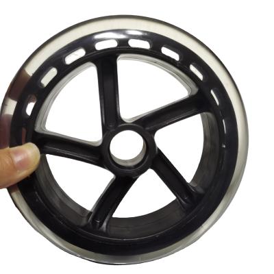 China 8 Inch Shopping Cart Wheel 200mm Wear Resistant Solid PU Wheel for sale