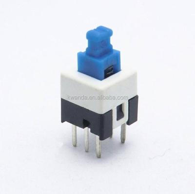 China 2P2T Self Lock Non Shorting 7*7mm Vertical Push Switch 2p2t for sale