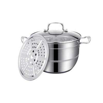 China Sustainable Stainless Steel Steamer 2 Pot Soup - Composite Layer Bottom Thickened Mini - for sale