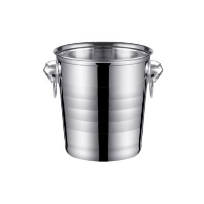 China Sustainable Stainless Steel Champagne Bucket Ice Bucket Multi-Purpose Bucket For Bar for sale