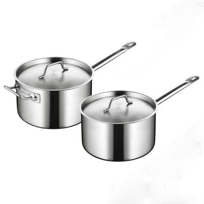 China Viable Deep Body Saucepan Stainless Steel High Pot Soup Pot Fine Quality Kitchenware Cooking Sauce Pot for sale