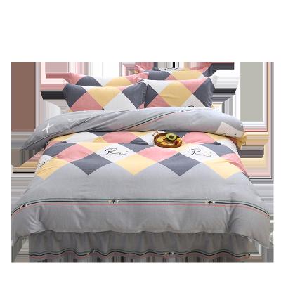 China Nondisposable check of 100%cotton bedding set duvet cover set and stripe style luxury cotton bedding set for sale