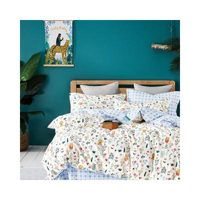 China Nonavailability of the new listing European and American style printed cotton polyester home bed sheet for sale