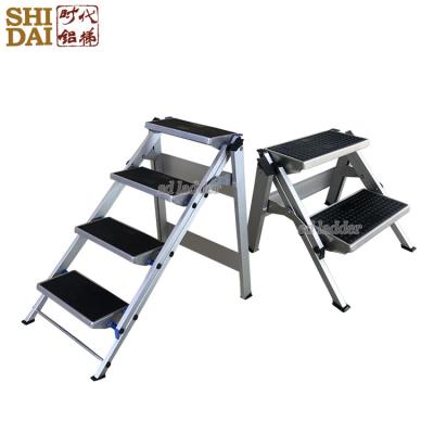 China Safety 100% Safety 100% Folding Ladders Telescoping Telescopic Step Ladder Aluminum Folding Best Price for sale